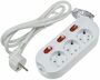Steckdosenleiste mit Einzelschaltung 3-fach, wei�, 1,5m Kabel