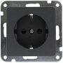 MILOS Schutzkontakt-Steckdose, Anthrazit 250V~/ 16A, OHNE Rahmen, Klemmanschluss