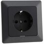 MILOS Schutzkontakt-Steckdose, Anthrazit 250V~/ 16A, OHNE Rahmen, Klemmanschluss
