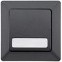 MILOS Taster mit Namensschild, Anthrazit 0-250V~/ 10A, inkl. Rahmen, UP