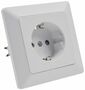 MILOS Schutzkontakt-Steckdose, wei� matt 250V~/ 16A, inkl. Rahmen, Klemmanschluss