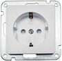 MILOS Schutzkontakt-Steckdose, wei� matt 250V~/ 16A, OHNE Rahmen, Klemmanschluss