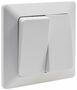 MILOS Serien-Schalter 2-fach wei matt 250V~/ 10A, inkl. Rahmen, UP