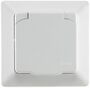 MILOS Schutzkontakt-Steckdose IP44 250V~/ 16A, inkl. Rahmen, UP, wei� matt