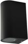 LED-Wandleuchte CTW-2 f�r 2x GU10, IP44, Geh�use schwarz