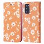 Samsung Galaxy Note 20 Tasche Handy H�lle Schutz Cover mit Kartenfach Glitzer Orange