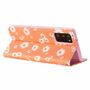 Samsung Galaxy Note 20 Tasche Handy H�lle Schutz Cover mit Kartenfach Glitzer Orange