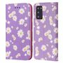 Samsung Galaxy Note 20 Tasche Handy H�lle Schutz Cover mit Kartenfach Glitzer Violett