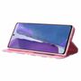 Samsung Galaxy Note 20 Tasche Handy H�lle Schutz Cover mit Kartenfach Glitzer Violett