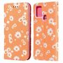 Samsung Galaxy A21s Tasche Handy H�lle Schutz Cover mit Kartenfach Glitzer Orange