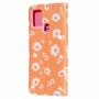 Samsung Galaxy A21s Tasche Handy H�lle Schutz Cover mit Kartenfach Glitzer Orange