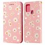 Samsung Galaxy A21s Tasche Handy H�lle Schutz Cover mit Kartenfach Glitzer Rosa
