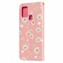 Samsung Galaxy A21s Tasche Handy H�lle Schutz Cover mit Kartenfach Glitzer Rosa