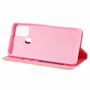 Samsung Galaxy A21s Tasche Handy H�lle Schutz Cover mit Kartenfach Glitzer Rosa