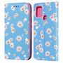 Samsung Galaxy A21s Tasche Handy H�lle Schutz Cover mit Kartenfach Glitzer Blau