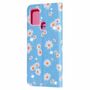 Samsung Galaxy A21s Tasche Handy H�lle Schutz Cover mit Kartenfach Glitzer Blau