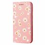 Huawei Y6p Tasche Handy H�lle Schutz Cover mit Kartenfach Glitzer Rosa