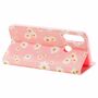 Huawei Y6p Tasche Handy H�lle Schutz Cover mit Kartenfach Glitzer Rosa