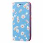 Huawei Y6p Tasche Handy H�lle Schutz Cover mit Kartenfach Glitzer Blau