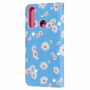 Huawei Y6p Tasche Handy H�lle Schutz Cover mit Kartenfach Glitzer Blau