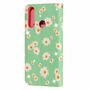 Huawei Y6p Tasche Handy H�lle Schutz Cover mit Kartenfach Glitzer Gr�n
