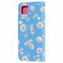 Huawei Y5p Tasche Handy H�lle Schutz Cover mit Kartenfach Glitzer Blau
