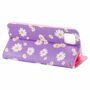 Huawei Y5p Tasche Handy H�lle Schutz Cover mit Kartenfach Glitzer Violett