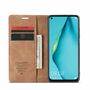 Handy H�lle Schutz Tasche f�r Huawei P40 Lite Cover Wallet Etui Braun