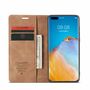 Handy H�lle Schutz Tasche f�r Huawei P40 Cover Wallet Etui Braun
