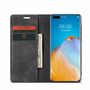 Handy H�lle Schutz Tasche f�r Huawei P40 Cover Wallet Etui Schwarz