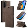 Handy H�lle Schutz Tasche f�r Huawei P smart 2021 Cover Wallet Etui Braun
