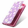 Xiaomi Poco X3 Tasche Handy H�lle Schutz Cover mit Kartenfach Glitzer Violett