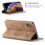 Handy H�lle Schutz Tasche f�r Apple iPhone X / XS Cover Wallet Etui Braun