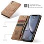 Handy H�lle Schutz Tasche f�r Apple iPhone XR Cover Wallet Etui Braun