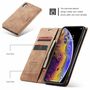 Handy H�lle Schutz Tasche f�r Apple iPhone XS Max Cover Wallet Etui Braun