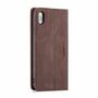 Handy H�lle Schutz Tasche f�r Apple iPhone XS Max Cover Wallet Etui Braun