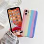 Apple iPhone 12 Pro Handyh�lle Schutzcase Bumper Schale Cover Regenbogen Farben