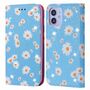 Apple iPhone 12 mini Tasche Handy H�lle Schutz Cover mit Kartenfach Glitzer Blau