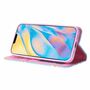 Apple iPhone 12 mini Tasche Handy H�lle Schutz Cover mit Kartenfach Glitzer Blau