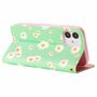 Apple iPhone 12 mini Tasche Handy H�lle Schutz Cover mit Kartenfach Glitzer Gr�n