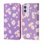 Apple iPhone 12 mini Tasche Handy H�lle Schutz Cover mit Kartenfach Glitzer Violett