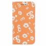 Apple iPhone 12 / 12 Pro Tasche Handy H�lle Schutz Cover mit Kartenfach Glitzer Orange
