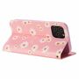 Apple iPhone 12 / 12 Pro Tasche Handy H�lle Schutz Cover mit Kartenfach Glitzer Rosa