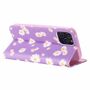Apple iPhone 12 / 12 Pro Tasche Handy H�lle Schutz Cover mit Kartenfach Glitzer Violett