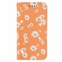 Apple iPhone 12 Pro Max Tasche Handy H�lle Schutz Cover mit Kartenfach Glitzer Orange