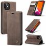 Handy H�lle Schutz Tasche f�r Apple iPhone 12 mini Cover Wallet Etui Braun
