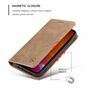 Handy H�lle Schutz Tasche f�r Apple iPhone 12 Pro Max Cover Wallet Etui Braun