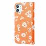 Apple iPhone 11 Tasche Handy H�lle Schutz Cover mit Kartenfach Glitzer Orange