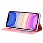 Apple iPhone 11 Tasche Handy H�lle Schutz Cover mit Kartenfach Glitzer Rosa