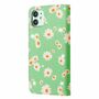 Apple iPhone 11 Tasche Handy H�lle Schutz Cover mit Kartenfach Glitzer Gr�n